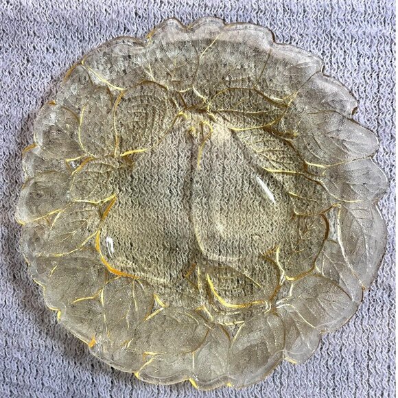 Indiana Glass Yellow Mist Sweet‎ Pear 8" Luncheon/Dinner Plate VTG Decor AS IS - Picture 1 of 9
